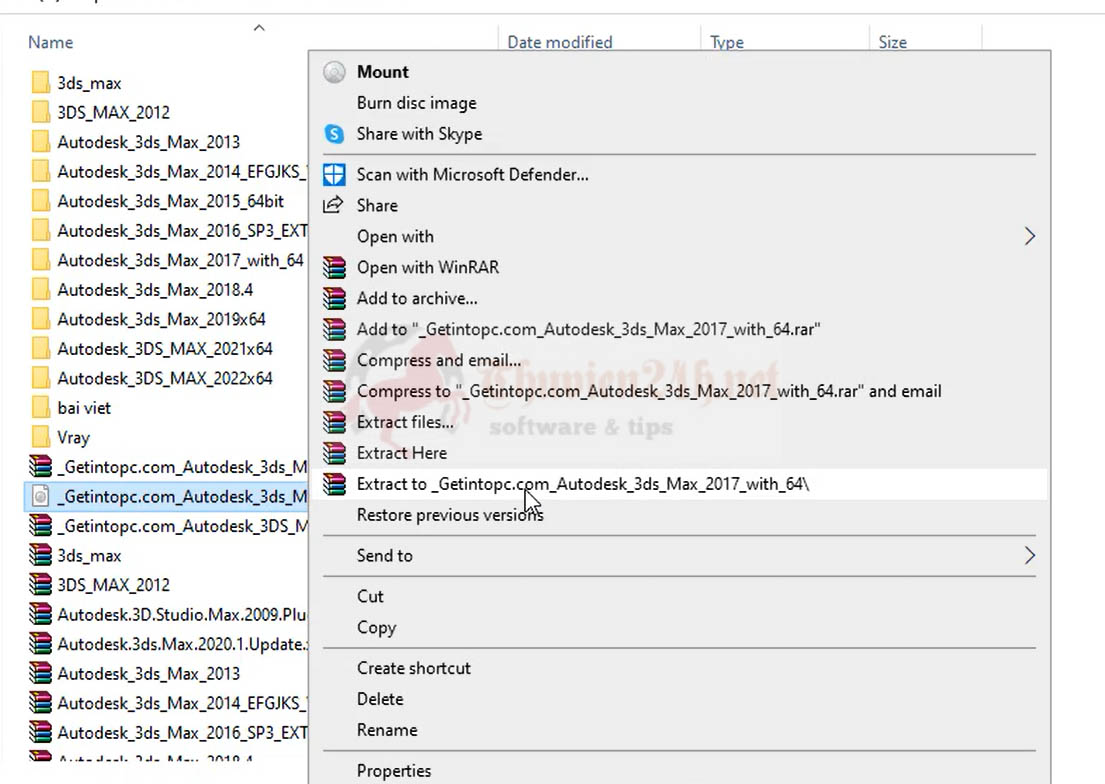 gỉai nén 3ds max 2017