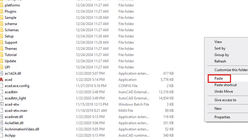 Paste vào như hình