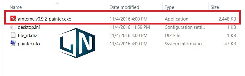 Chạy file crack amtemu.v0.9.2-painter