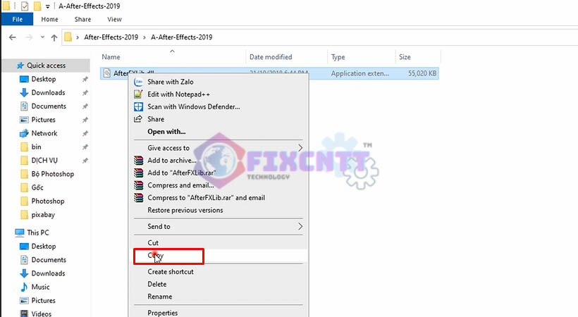 Copy file kích hoạt phần mềm