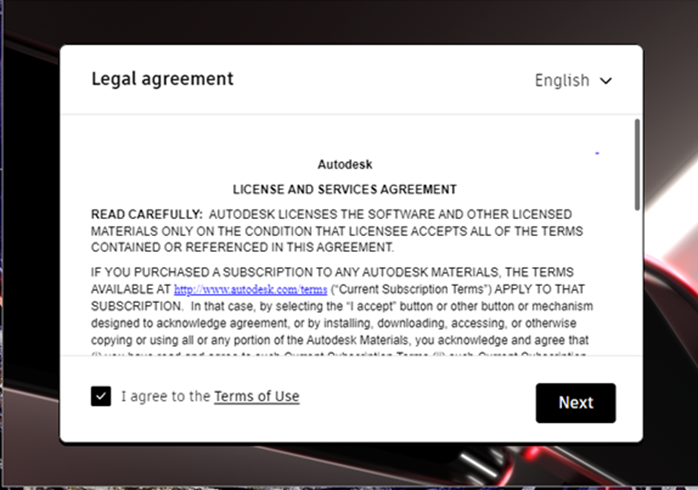 Chọn "Tôi đồng ý..." và nhấn Next để tiếp tục cài đặt